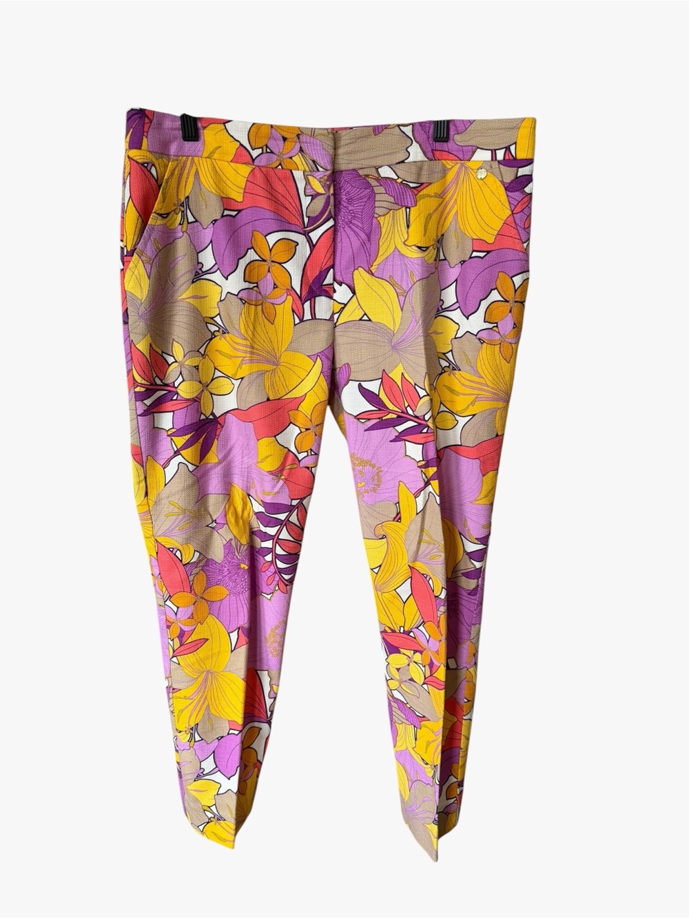 Trina Turk Floral solaire lily straight leg moss 2 pants.